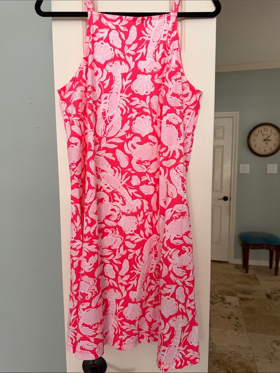 Lilly Pulitzer Dresses & Skirts - Lilly Pulitzer Pink and White Floral High-Neck Mini Dress